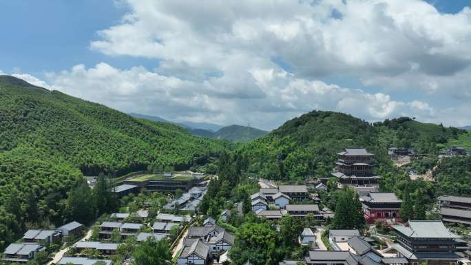 径山寺 航拍径山寺