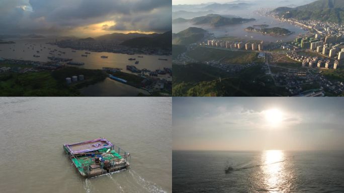 象山最新渔港4k航拍宣传片素材