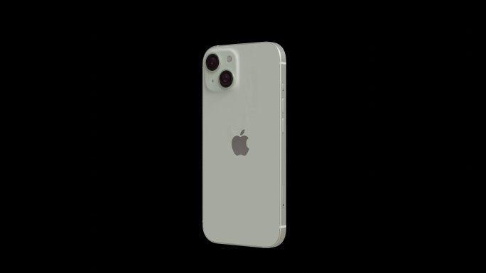 苹果iPhone 15绿色手机三维模型