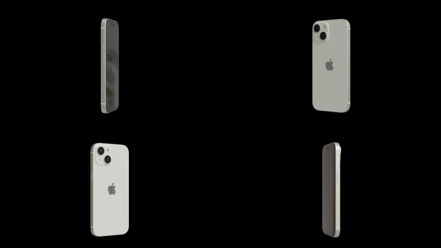 苹果iPhone 15绿色手机三维模型
