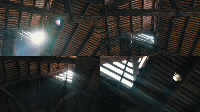 旧厂房透光 老厂房 老房子 破烂老房子