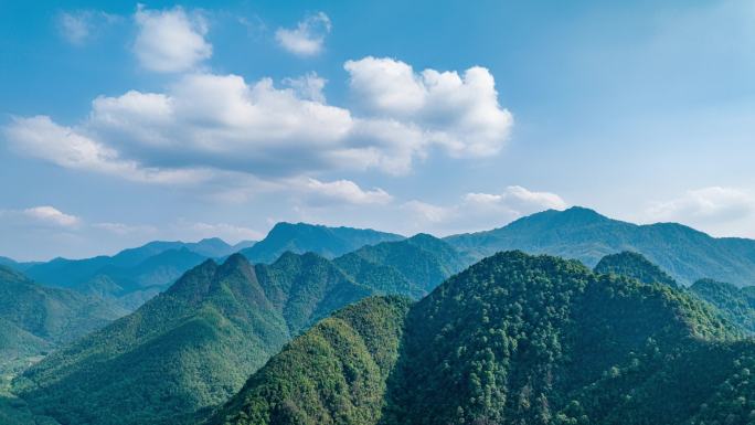 森林 祖国山河  蓝天白云 延时