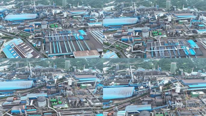 福建三钢工厂航拍三明工业区厂房俯拍炼铁厂