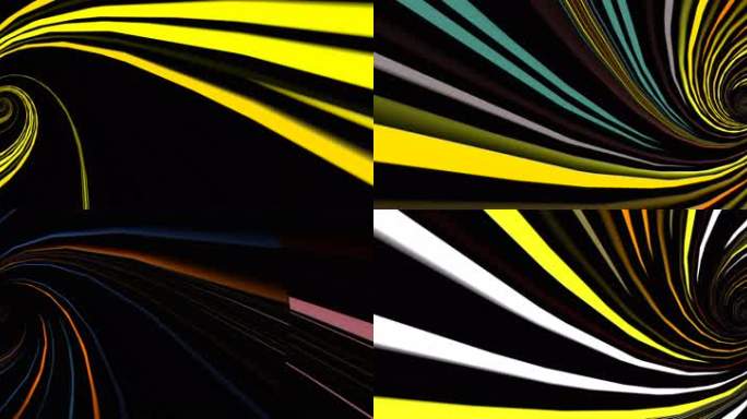 抽象艺术梦幻线条螺旋动态背景投影14