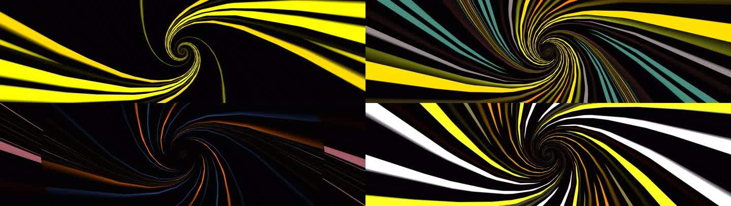 抽象艺术梦幻线条螺旋动态背景投影14