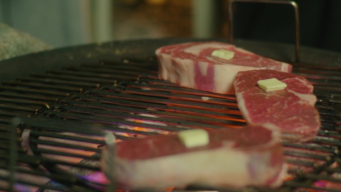 烤牛排 露营 休闲 美食 假期