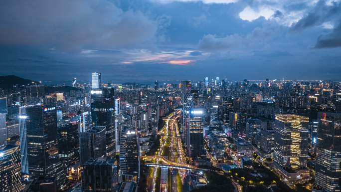 深圳南山区夜景延时