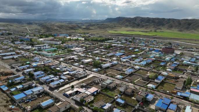 4K航拍新疆阿勒泰地区吉木乃县喀尔交镇