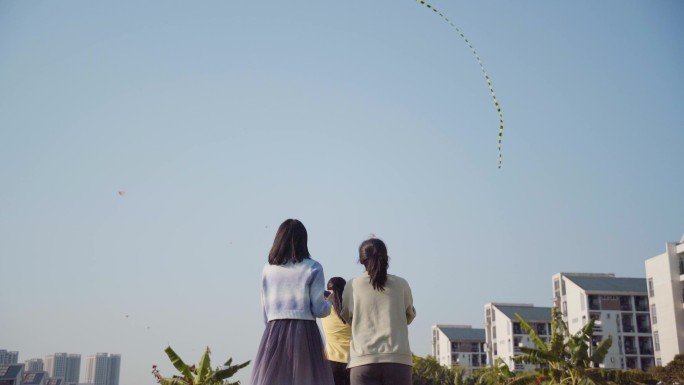 春天的福州大学校园草坪上放风筝宣传片空镜