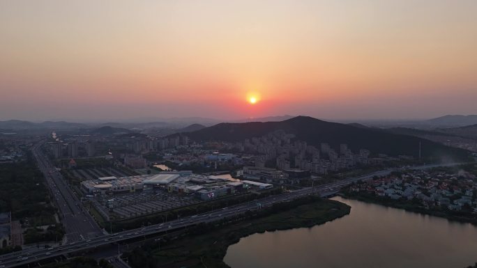 徐州落日 落日 黄昏 杉杉奥特莱斯 城市