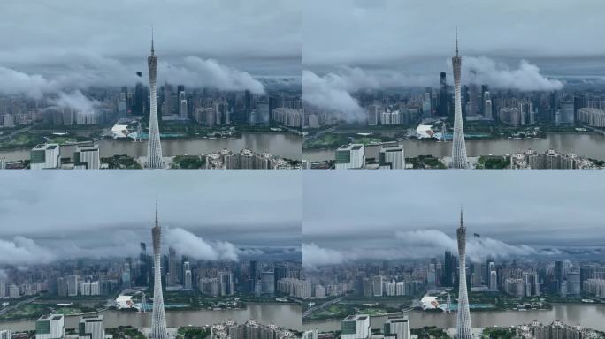云雾飘绕珠江新城