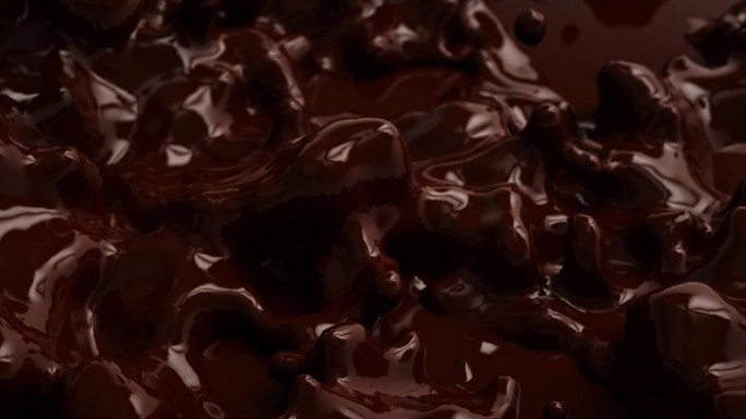 慢动作升格纵享丝滑液态巧克力广告素材