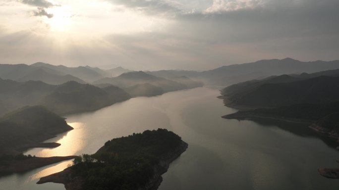 梅山水库风景区航拍