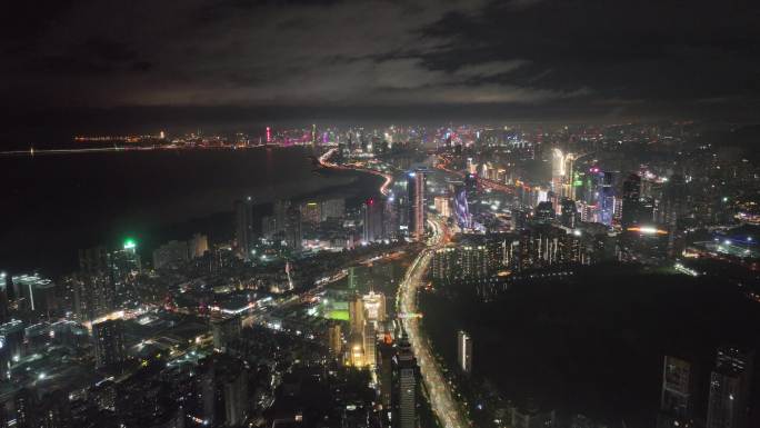 滨海大道高空夜景