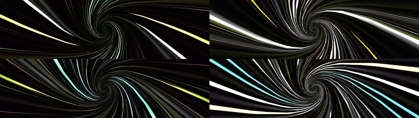 抽象艺术梦幻线条螺旋动态背景投影9