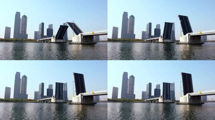 天津滨海开启桥打开延时