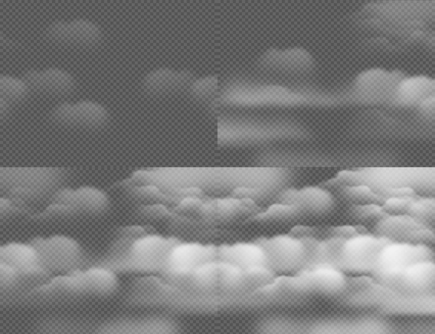 【视频素材】带通道云从两边划入遮罩转场
