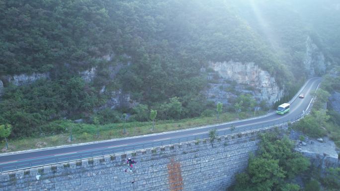 山西航拍4K三个一号旅游公路晋城泽州段