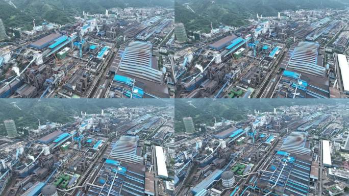福建三钢工厂航拍三明工业区厂房俯拍炼铁厂