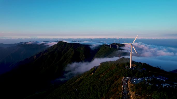 台州临海括苍山云海航拍延时