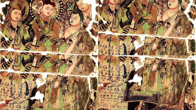 龟兹王托提卡和王后的绘画画像