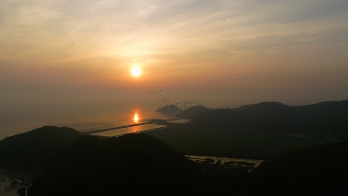 象山花岙岛云雾日落4k宣传片