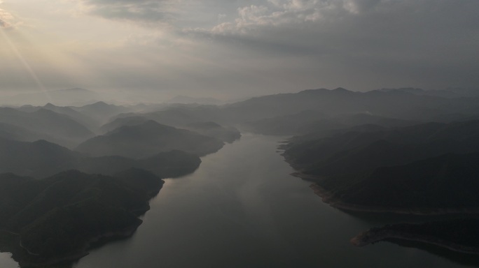 梅山水库风景区航拍