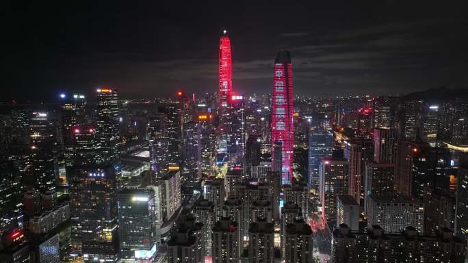 深圳福田区CBD写字楼夜景