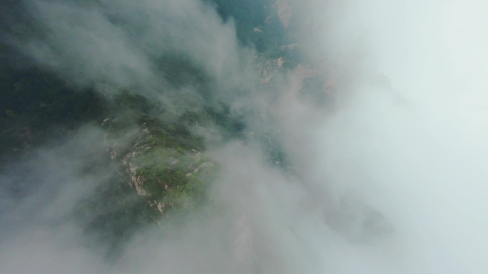 FPV从山顶云雾中坠落2