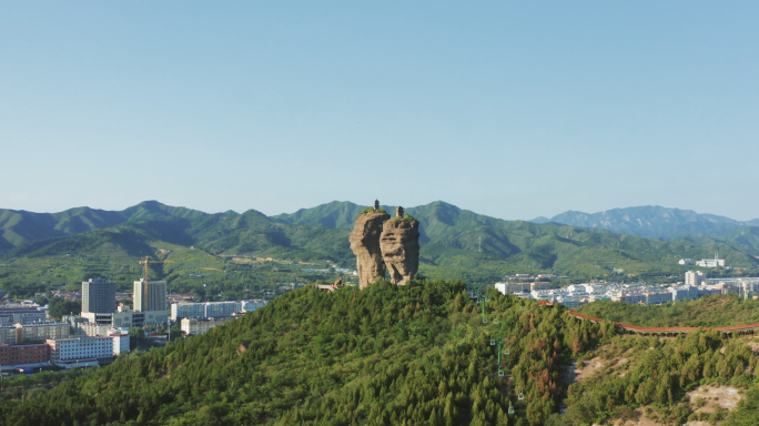 承德双滦区地标-双塔山航拍