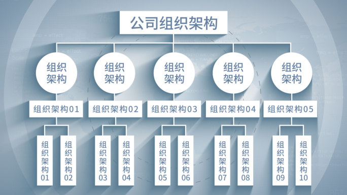 公司企业架构分布图AE模板4-无插件