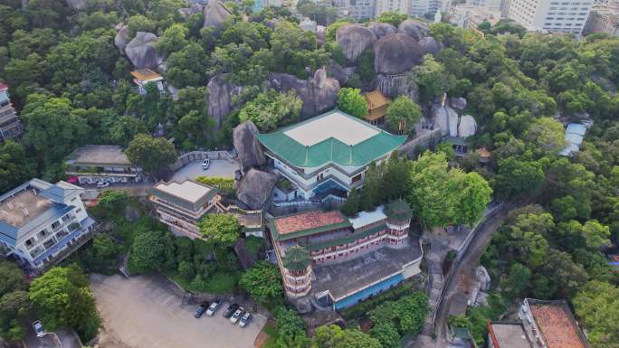 航拍厦门虎溪禅寺