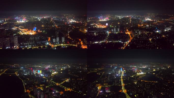 泸州市夜景航拍