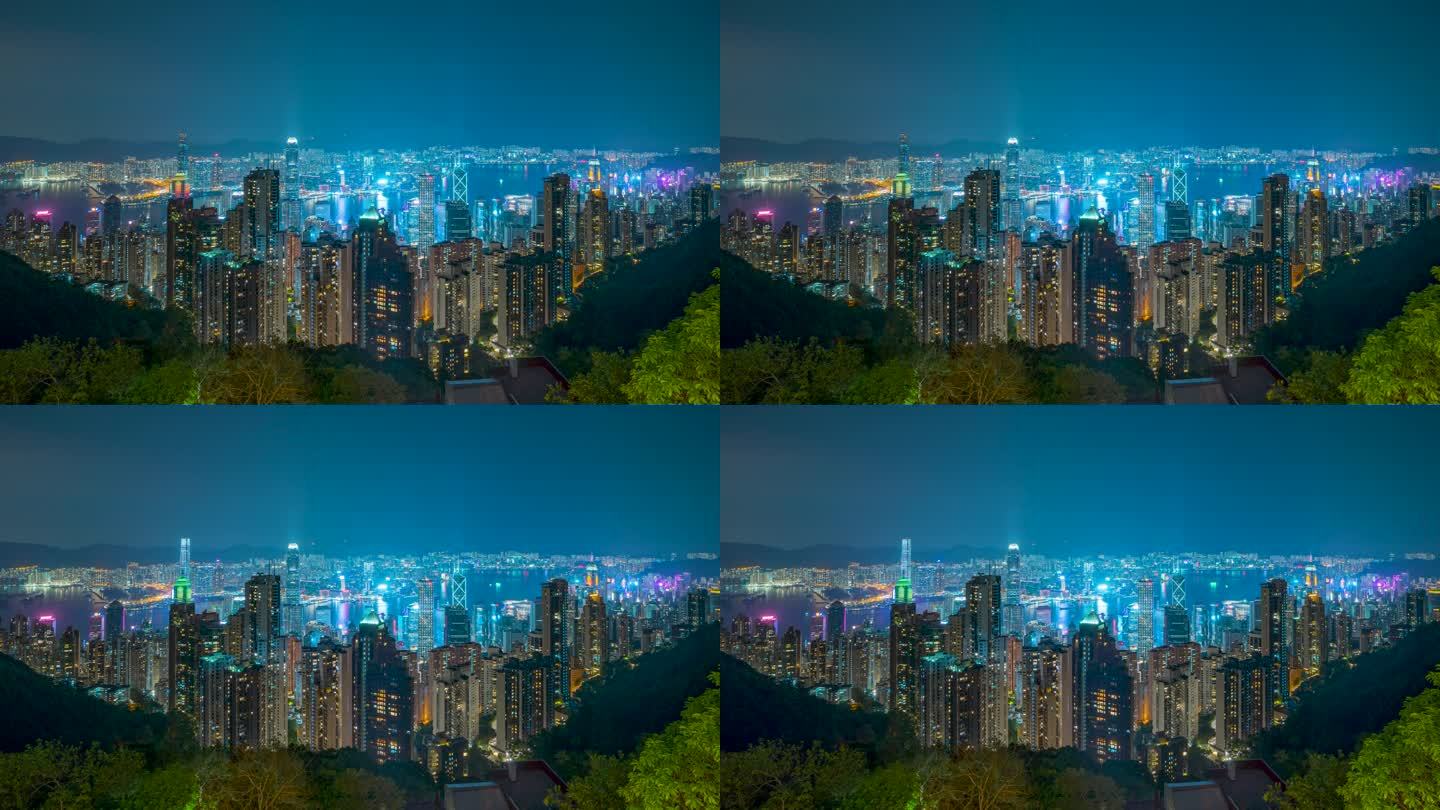 俯瞰香港夜景_香港夜景_香港太平山夜景