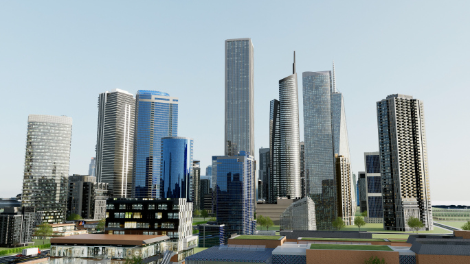 城市大楼生长动画