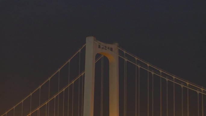 航拍星海跨海大桥夜景