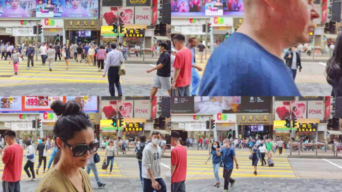 重庆大厦人来人往日景视频8K