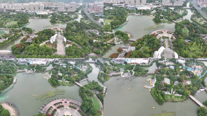 台州温岭锦屏公园航拍