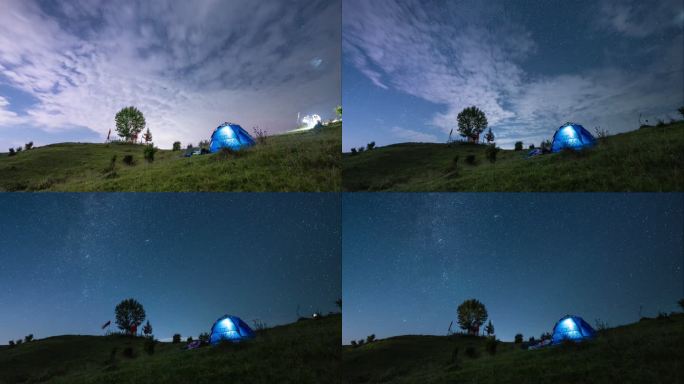 甘肃临夏双子座流星雨延时