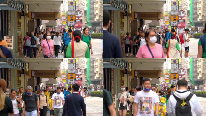 香港停车站人来人往日景视频4K