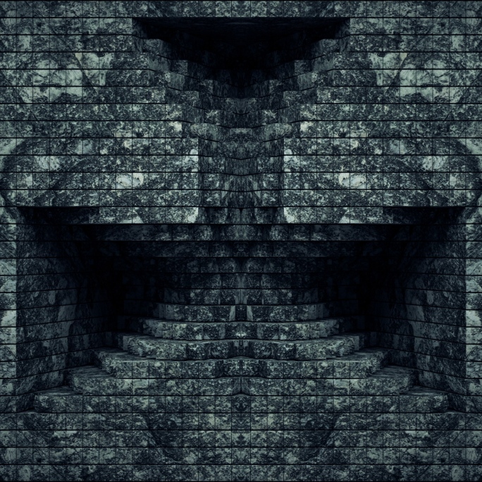 【裸眼3D】石墙炫酷肌理方块矩阵方形空间