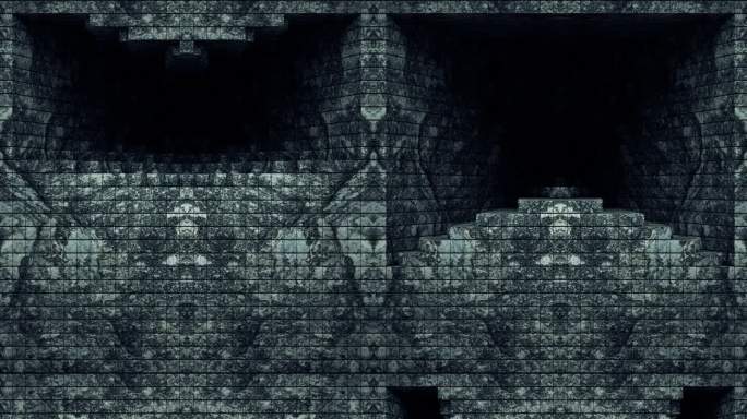 【裸眼3D】石墙炫酷肌理方块矩阵方形空间
