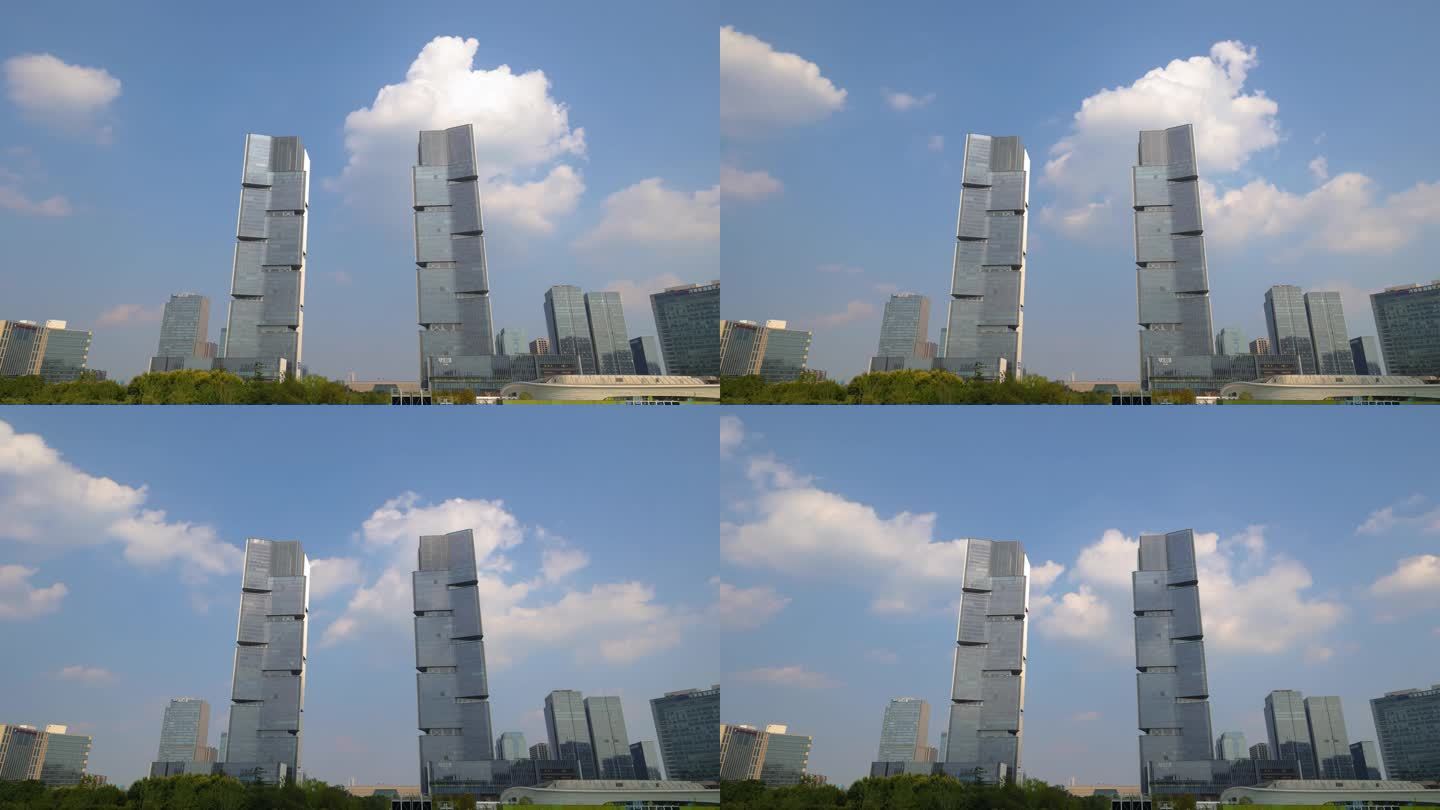 4K郑州绿地中心双子塔