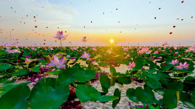 繁花大屏喜庆国潮春节祥云背景