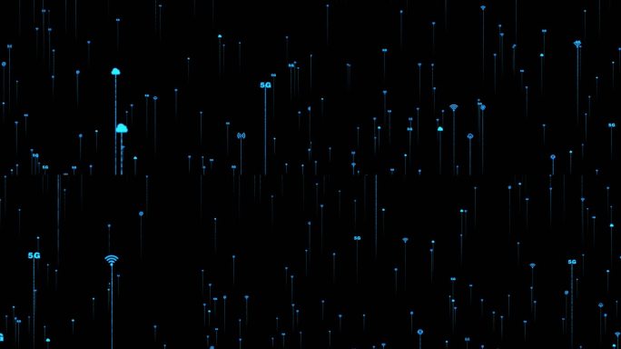 互联网信息网络科技图标上升带通道