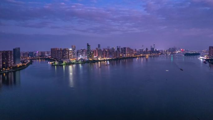 北辰三角洲 夜景 航拍