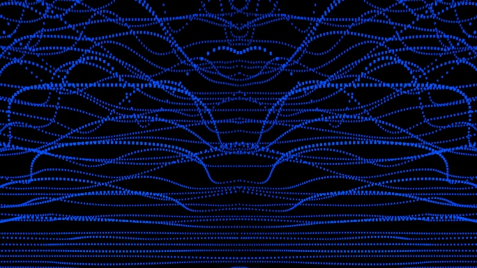 【4K时尚背景】炫蓝粒子光线流动跳动光点