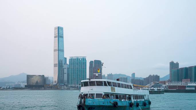 香港天际一百_九龙半岛日转夜固定延时