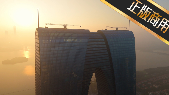 苏州日出东方之门航拍宣传片