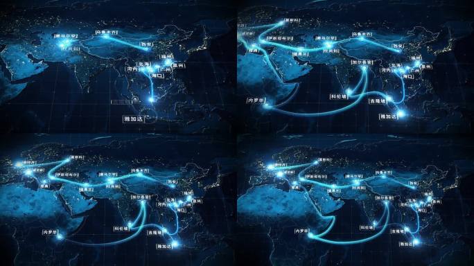 丝绸之路一带一路科技地图